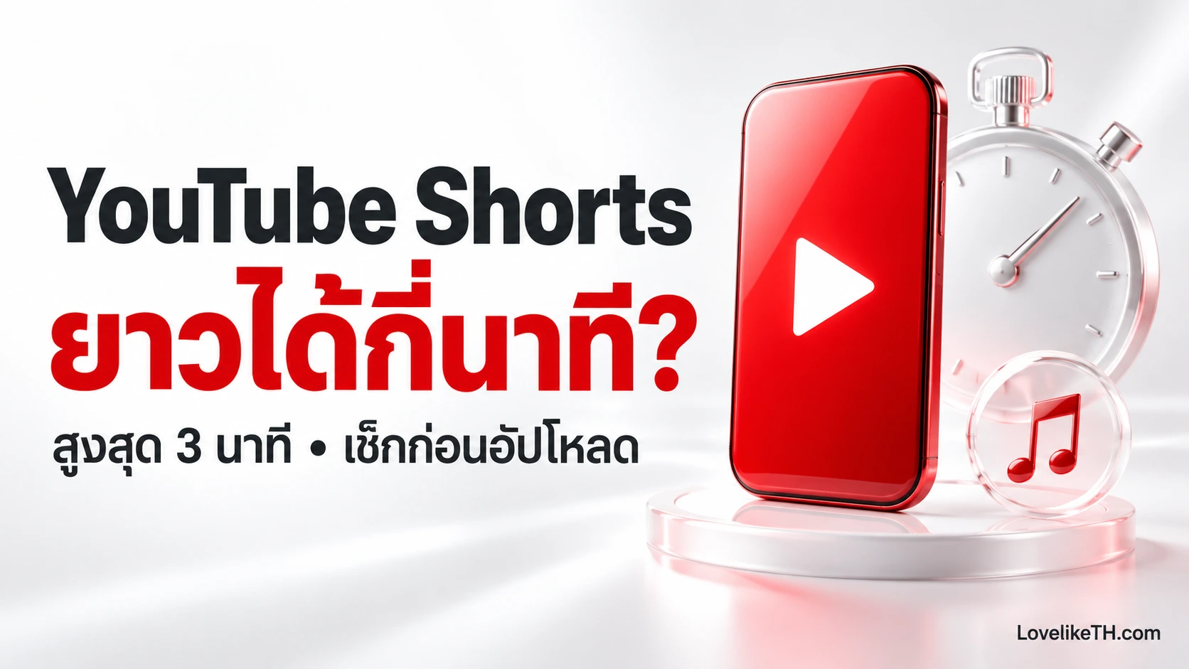 YouTube Shorts ยาวได้กี่นาที? ขนาดคลิป วิธีอัปโหลด และข้อจำกัดเรื่องเพลง